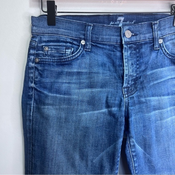 7 For All Mankind Blue Denim Shorts Size 28 - Picture 5 of 10